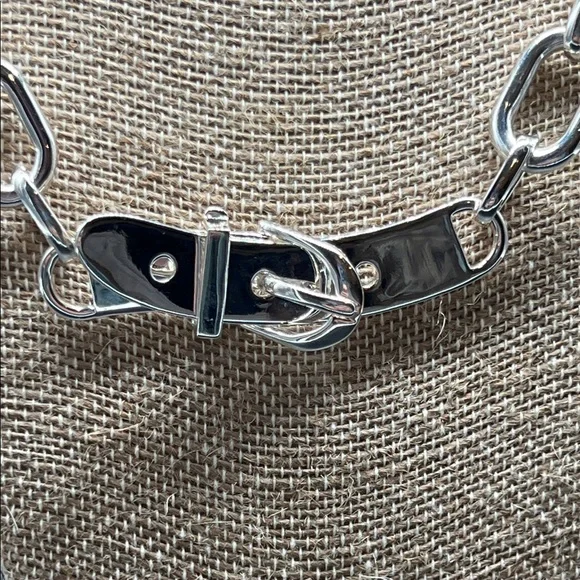 Ralph Lauren Silver Buckle Chain Necklace - Picture 3 of 7